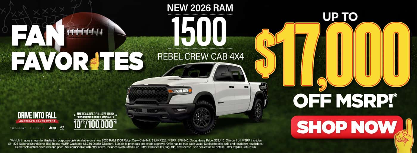 New 2026 RAM 1500 Rebel Crew Cab 4x4 Up To $17,000 Off MSRP!*