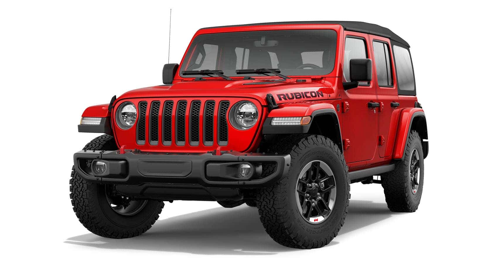 Red Jeep Wrangler Rubicon