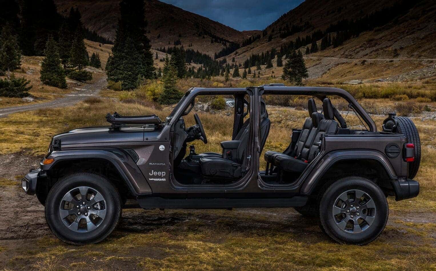 Black Jeep Wrangler Sahara Passenger Space