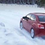 All-wheel drive Subaru Impreza in the snow