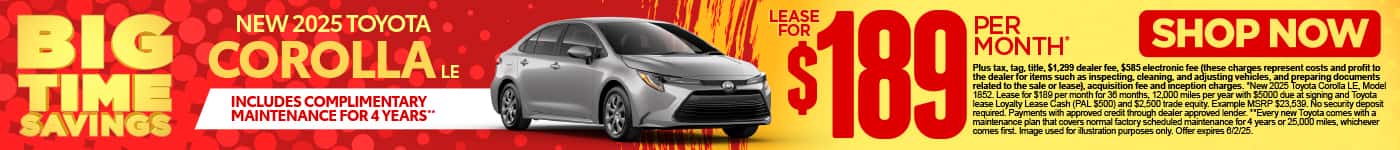 New 2025 Corolla LE 