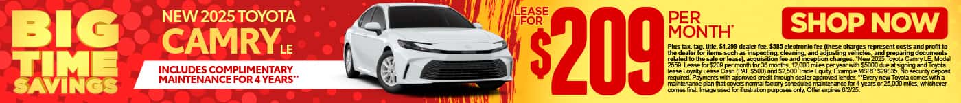 New 2025 Toyota Camry LE 