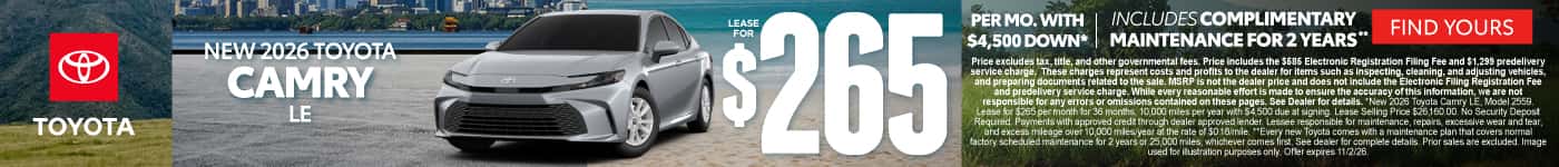 2026 Toyota Camry LE 