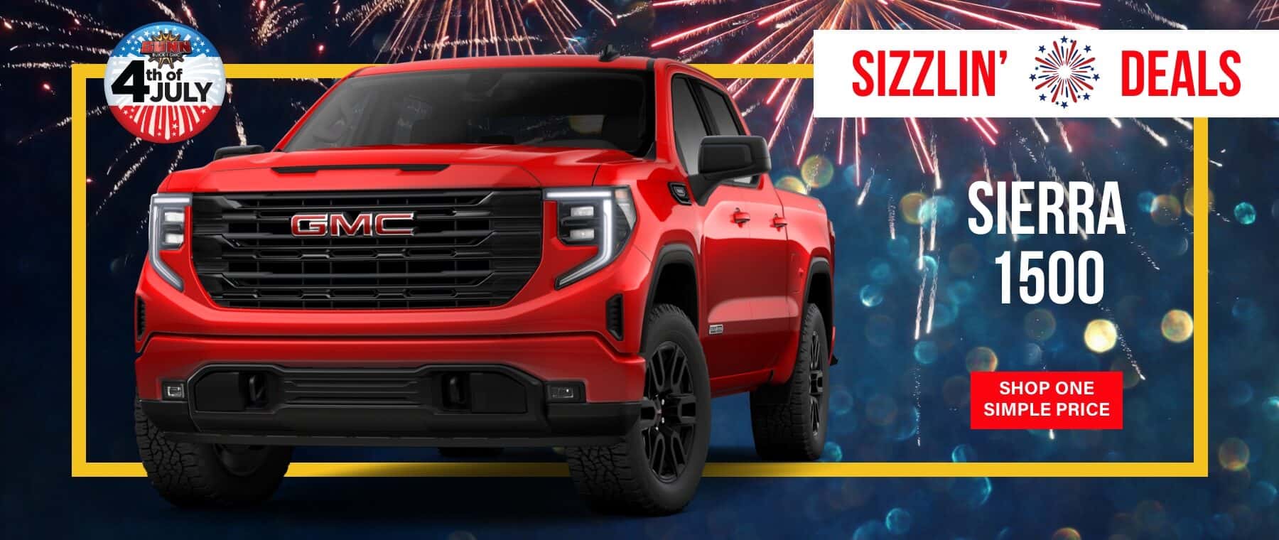 Gunn BGMC Sierra 1500 July sales offer