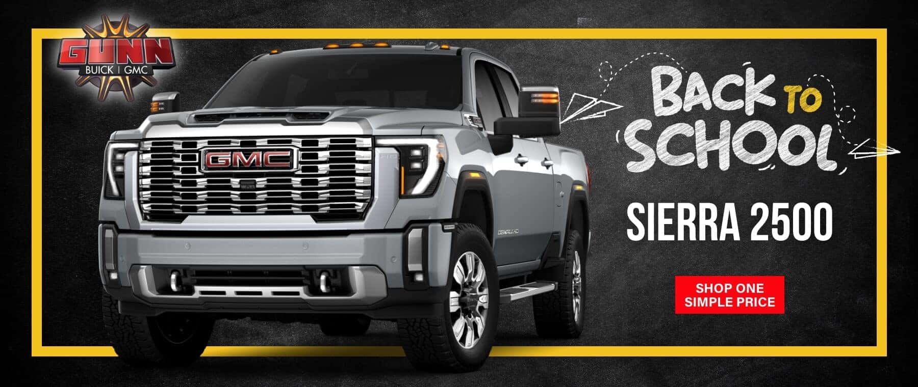 Gunn BGMC Sierra 2500 HD August Sales Banner
