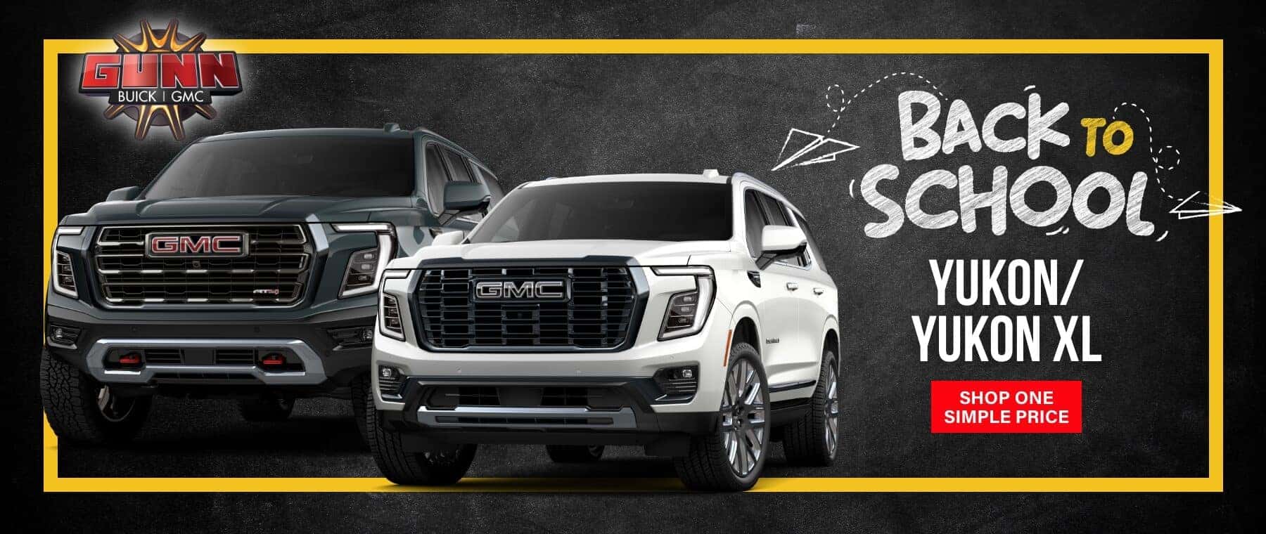Gunn BGMC Yukon & Yukon XL August sales banner