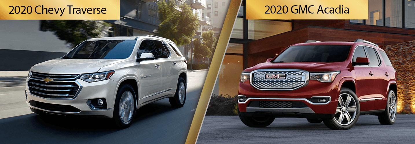 2020 Chevy Traverse vs 2020 GMC Acadia Comparisons