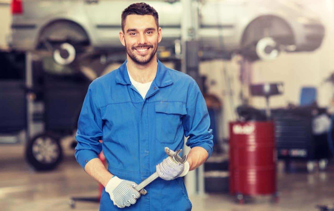 Honda Mechanic Holding Wrench