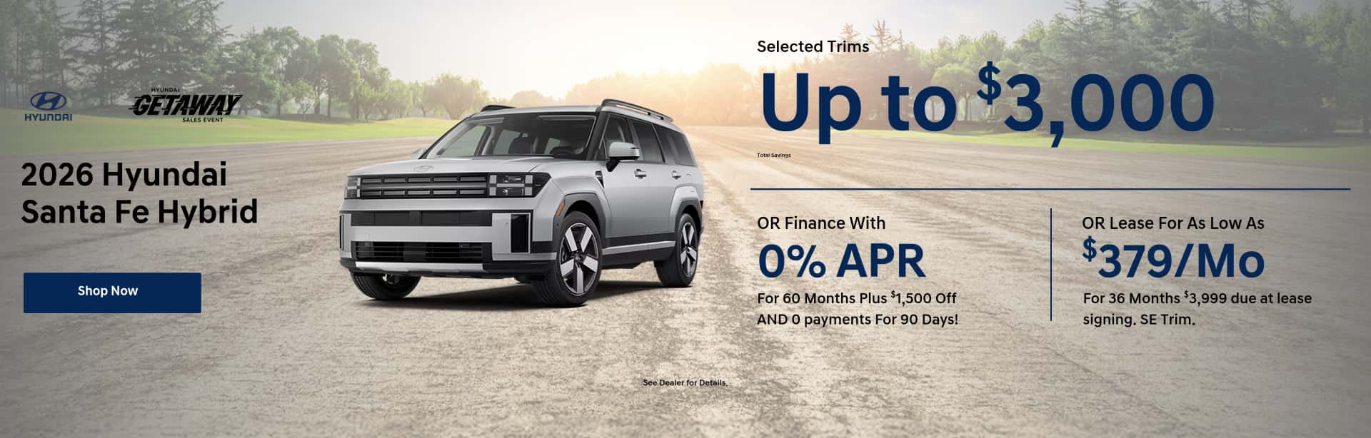 July Santa Fe Hybrid Offer