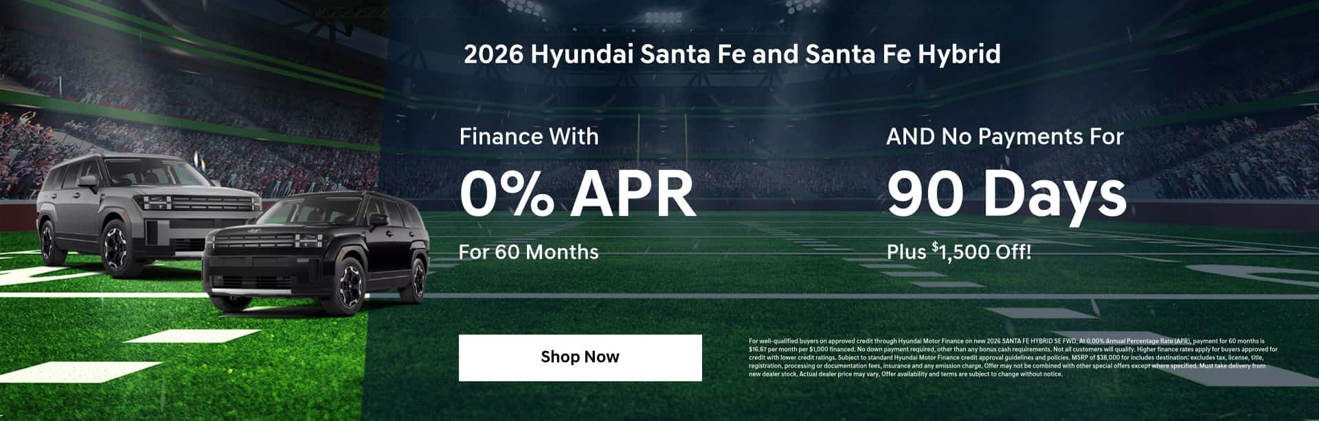 2026 Santa Fe and Santa Fe Hybrid Offer