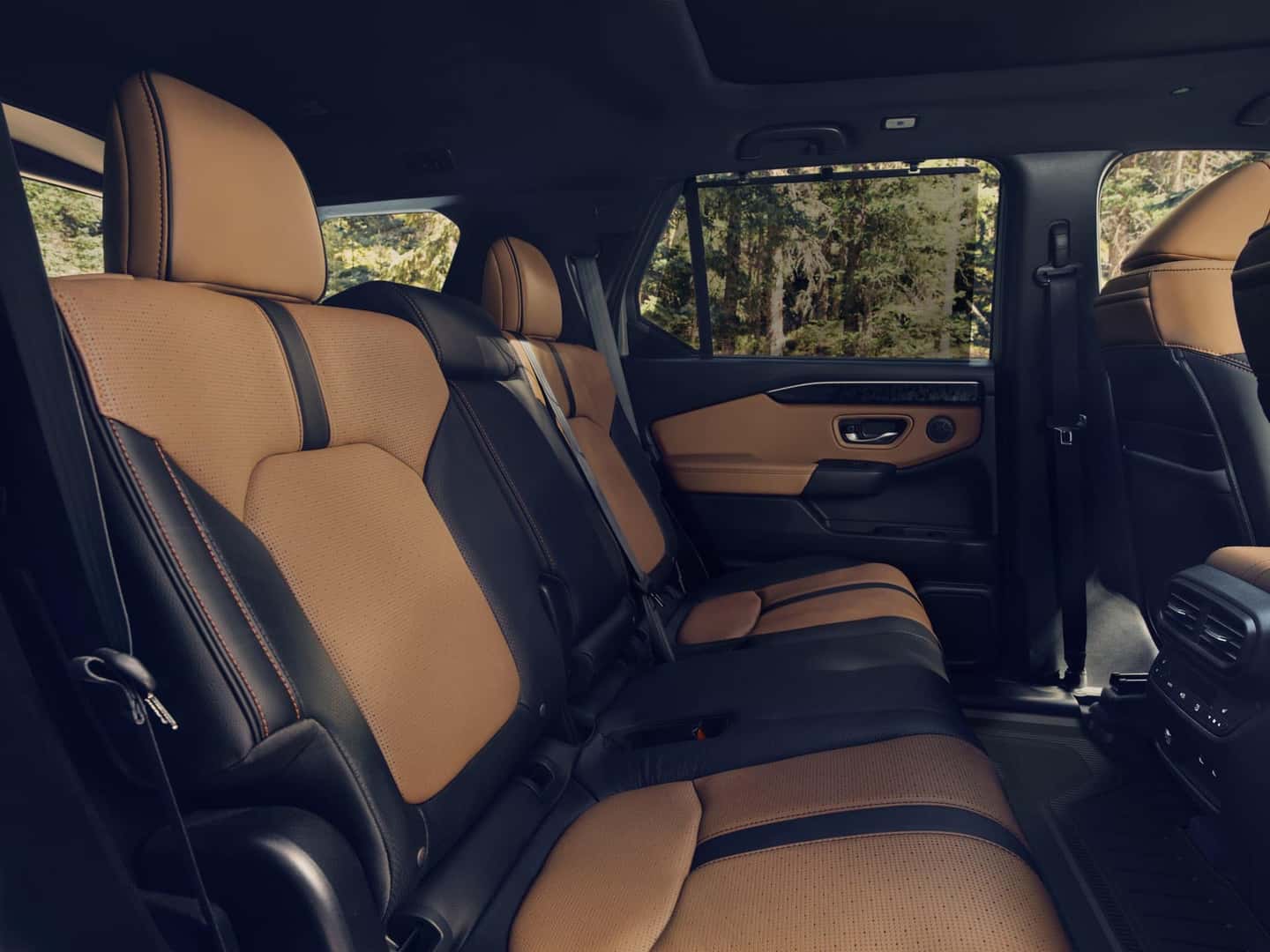 2027 Honda Passport TrailSport Elite brown rear seats