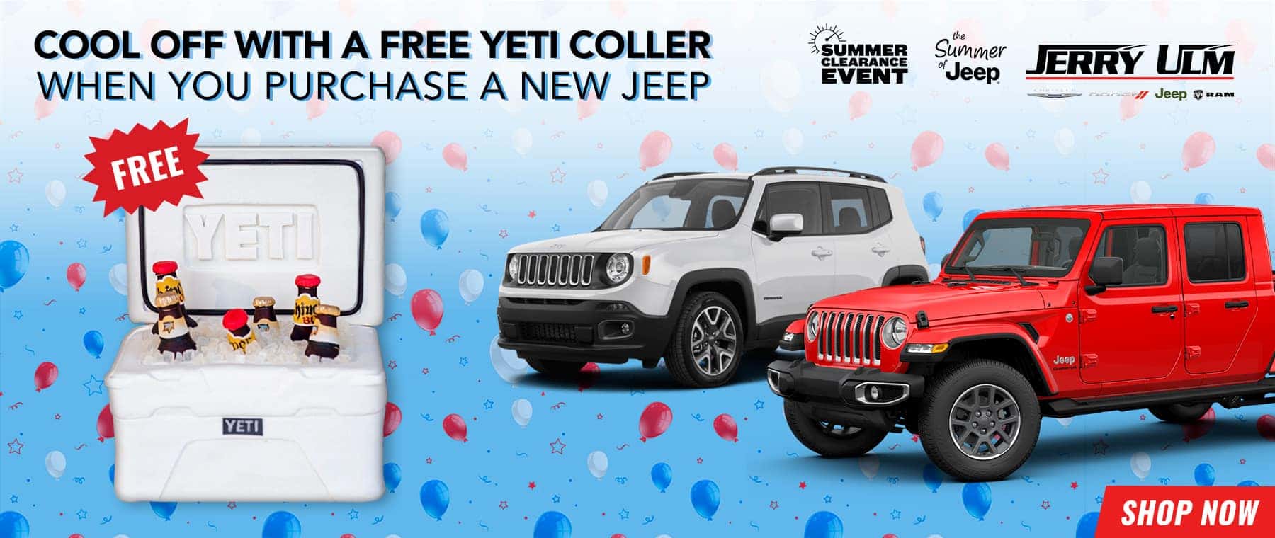 Free Yeti Cooler With Any New Jeep Purchase Jerry Ulm Chrysler, Dodge, Jeep, Ram Tampa