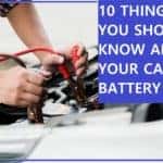 a man testing a car battery