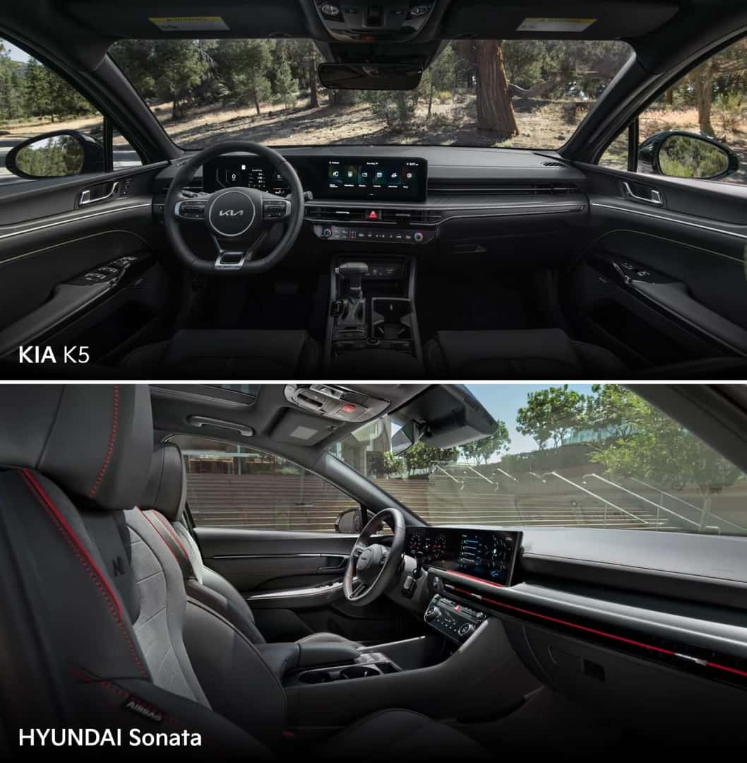 2025 Kia K5 vs. Hyundai Sonata Interior Style and Comfort