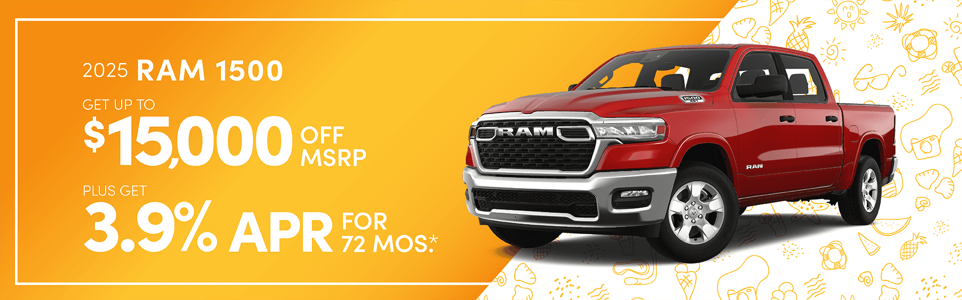 2025 Ram 1500 : Get Up To $15,000 off MSRP and Buy at 3.9% APR for 72 months