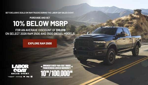 Purchase a new 2026 RAM 2500/3500 Diesel for 10% Below MSRP