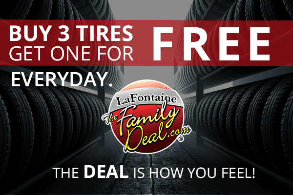 buy 4 tires get one free