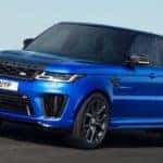 2019 range rover sport in blue on street