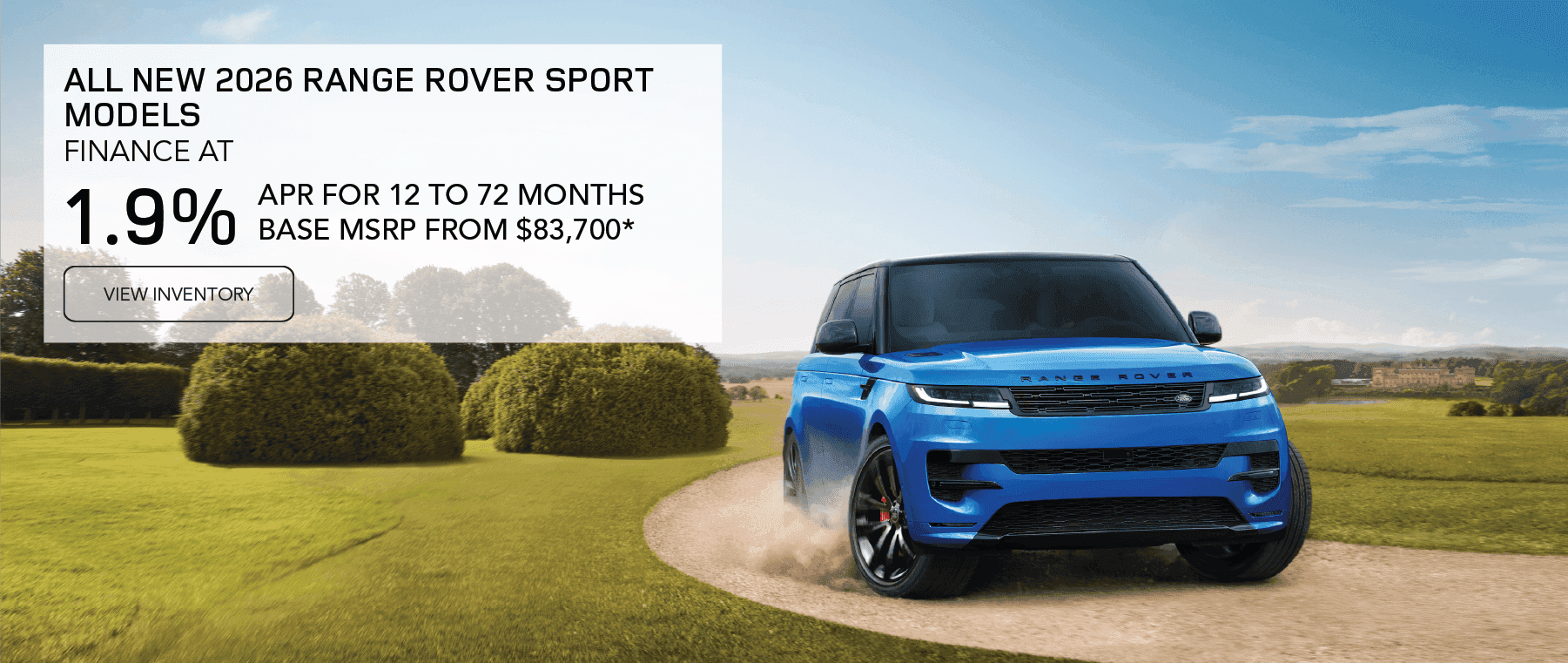New 2026 Range Rover Sport APR 72 month October