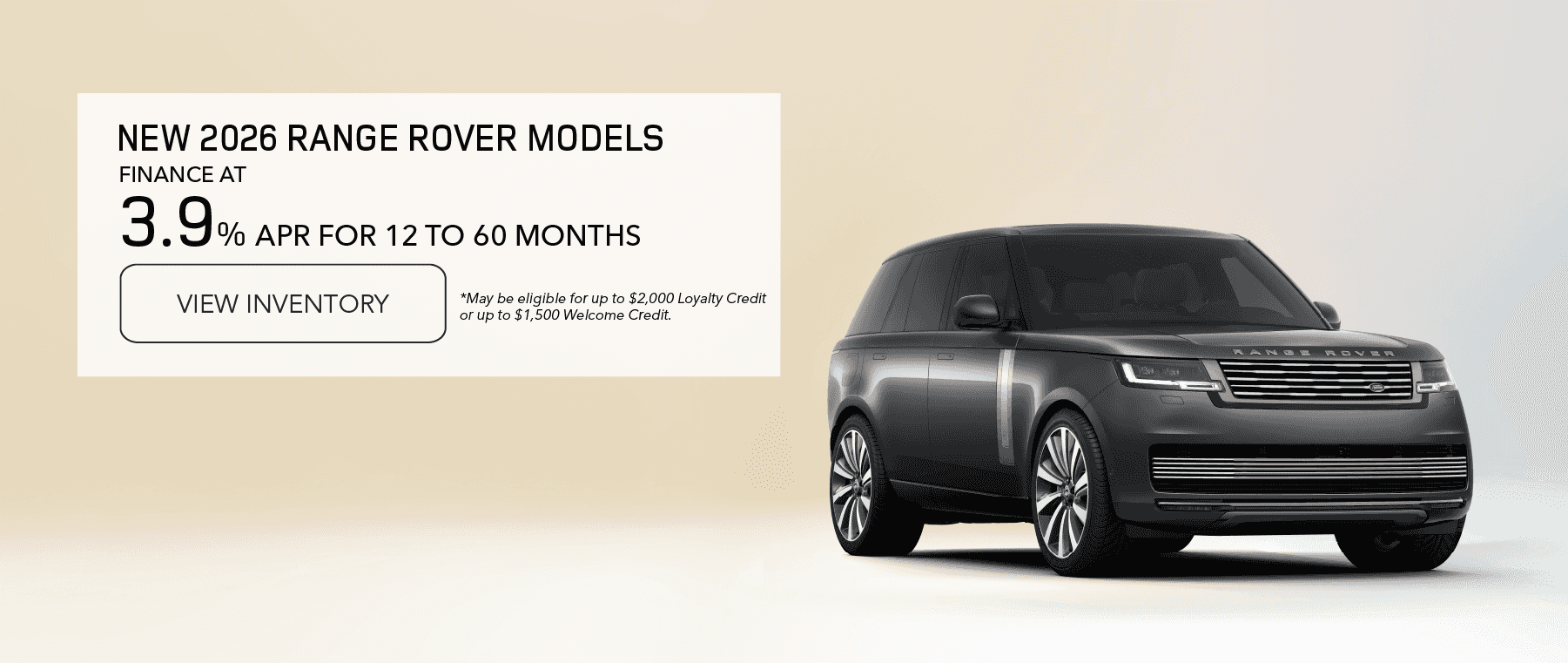 New 2026 Range Rover APR National Offer October