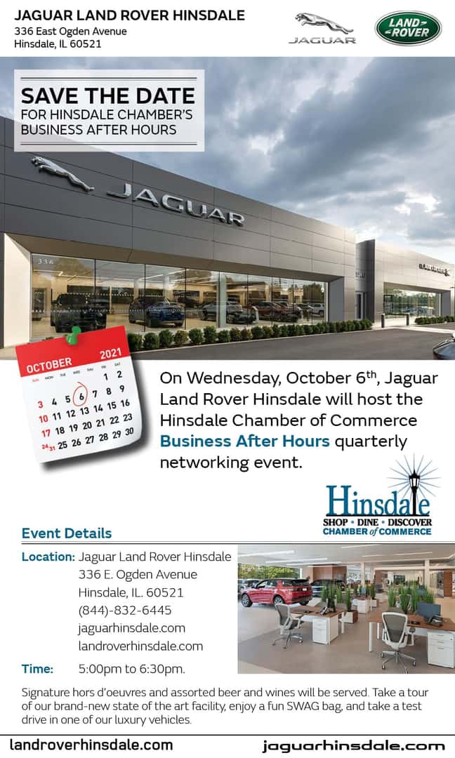 HINSDALE CHAMBER BUSINESS AFTER HOURS EVENT AT LAND ROVER HINSDALE