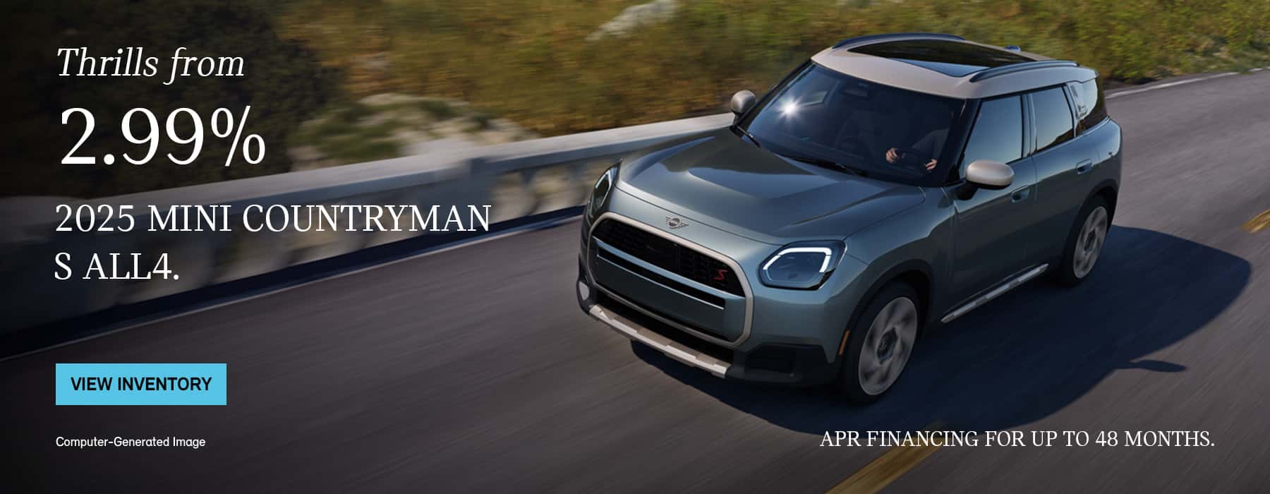 Countryman S ALL4 cruising down a street.