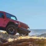 Jeep Gladiator Parked on Top of Mountain