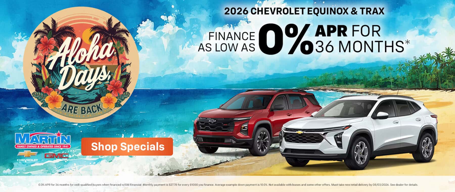 July Equinox & Trax Special
