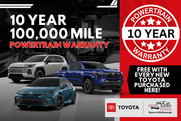 10 Year / 100,000 Mile Powertrain Warranty