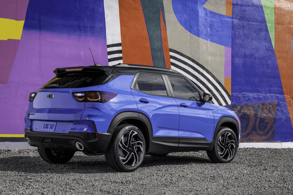 Chevrolet Trailblazer Parked Rear 3/4 View in Front of a Mural