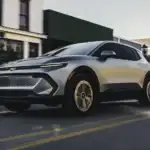 2026 Chevrolet Equinox EV Sterling Gray Metallic in motion