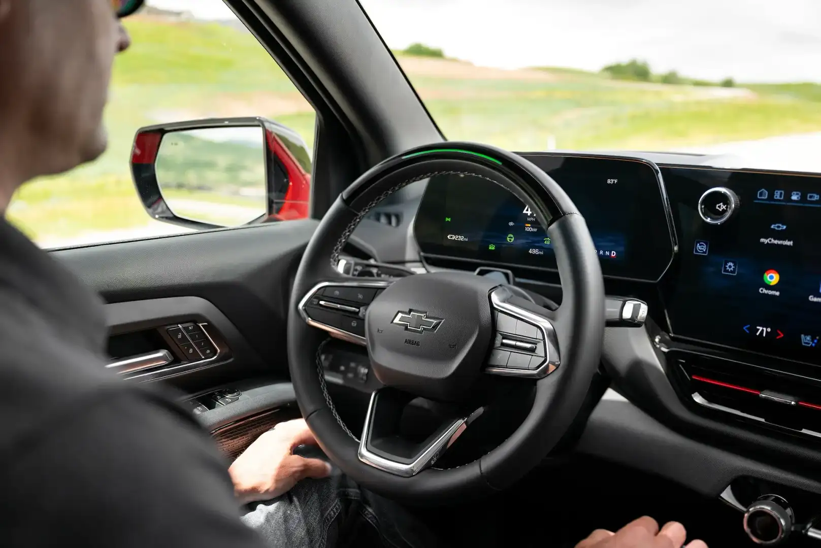 Chevrolet Silverado EV Trail Boss interior view of the drivers view