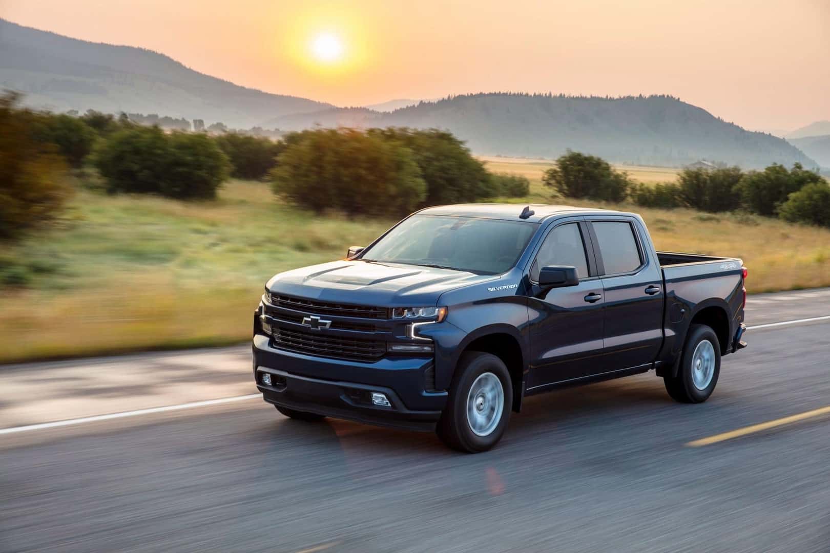 The Sleek And Dependable 2019 Chevrolet Silverado Cruising The Highways At Dusk