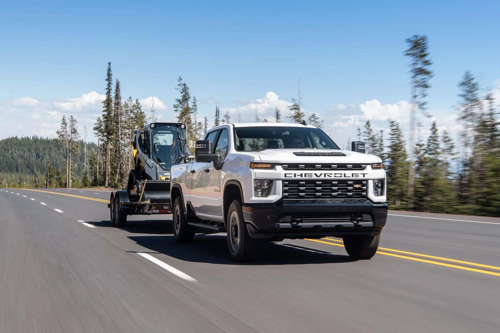 The Reliable and Long Lasting 2020 Chevrolet Silverado 2500HD Towing Machinery On A Highway With Ease
