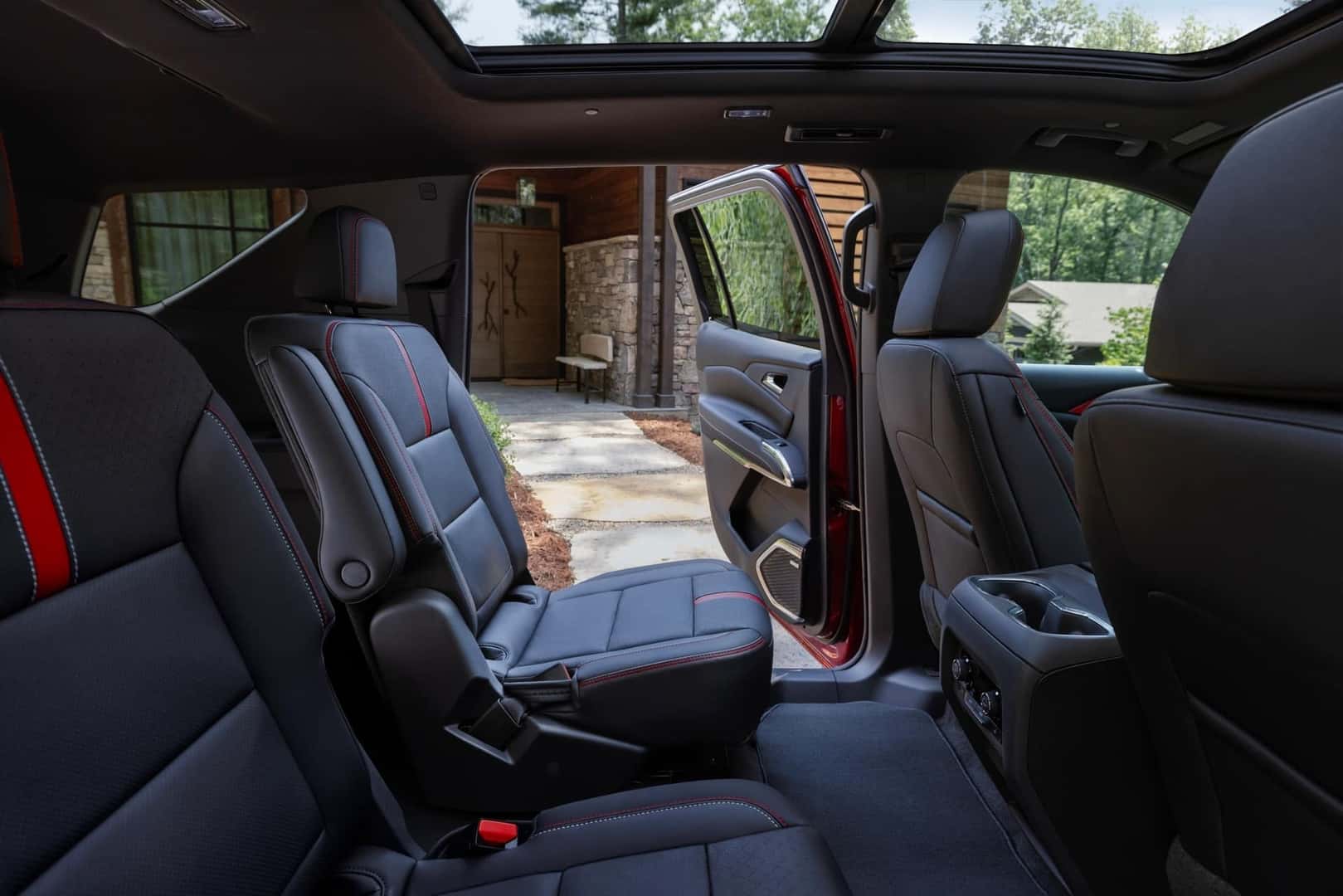 The Spacious And Booster Seat Friendly Second Row Of The Amazing Chevrolet Traverse