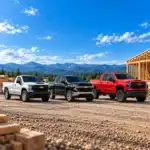 Side-by-side comparison graphic of Regular Cab, Double Cab, and Crew Cab Silverado