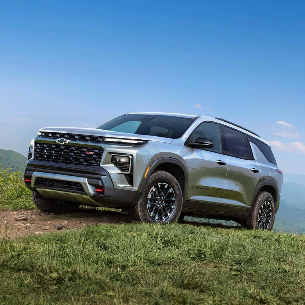 2026 Chevrolet Traverse parked outside a cabin