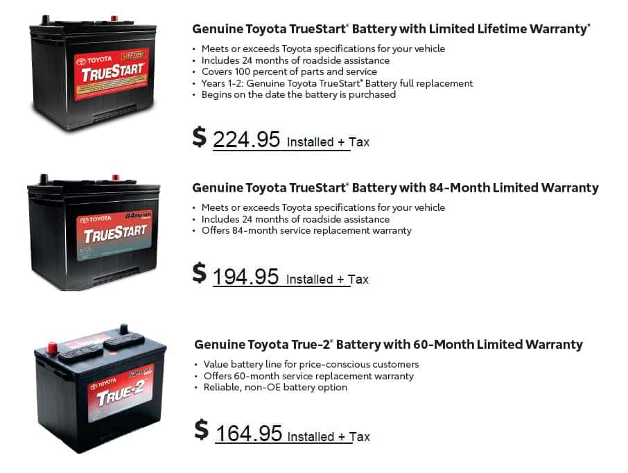 Toyota deals truestart battery