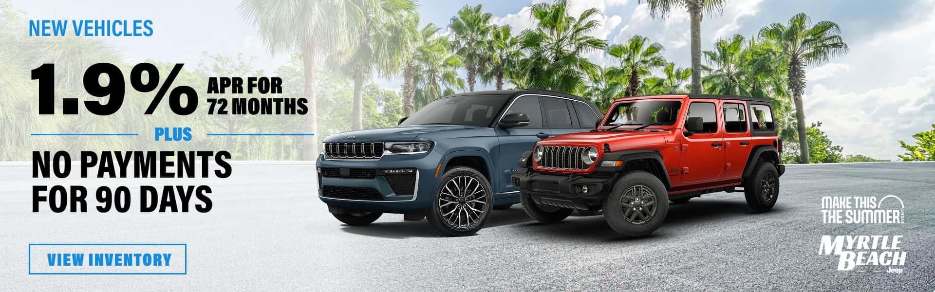 New vehicles APR