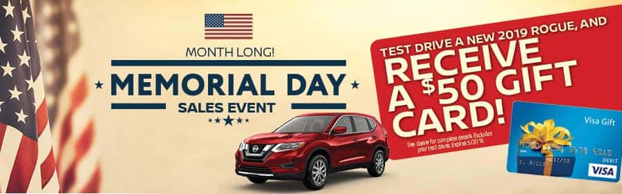 Gift Card Mem Day Nissan of Yorktown Heights Memorial Day Gift Card for Test Drive
