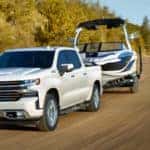 white 2021 chevrolet silverado 1500 towing