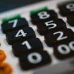 A zoomed in image of a calculator