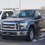 A Ford truck parked in a parking lot