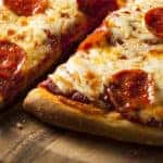 Hot Homemade Pepperoni Pizza Ready to Eat