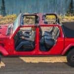 2020 Jeep Gladiator from above on rocky terrain