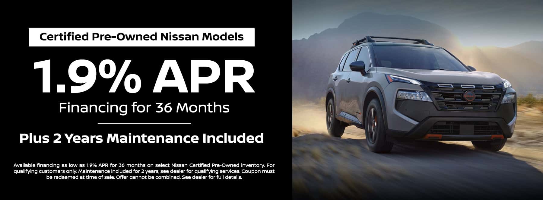 1.9% APR on Nissan CPO Models