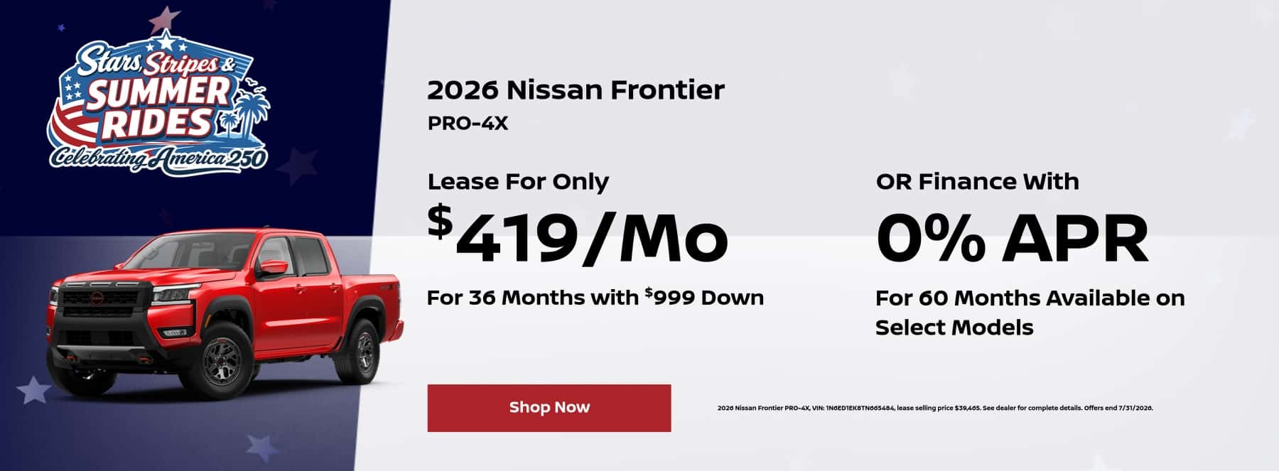 Frontier Lease & Finance Specials