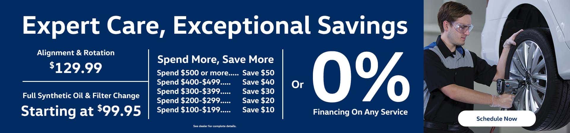 Service Specials Including 0% Financing on Any Service