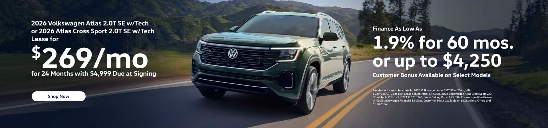 Atlas & Atlas Cross Sport Lease Deals