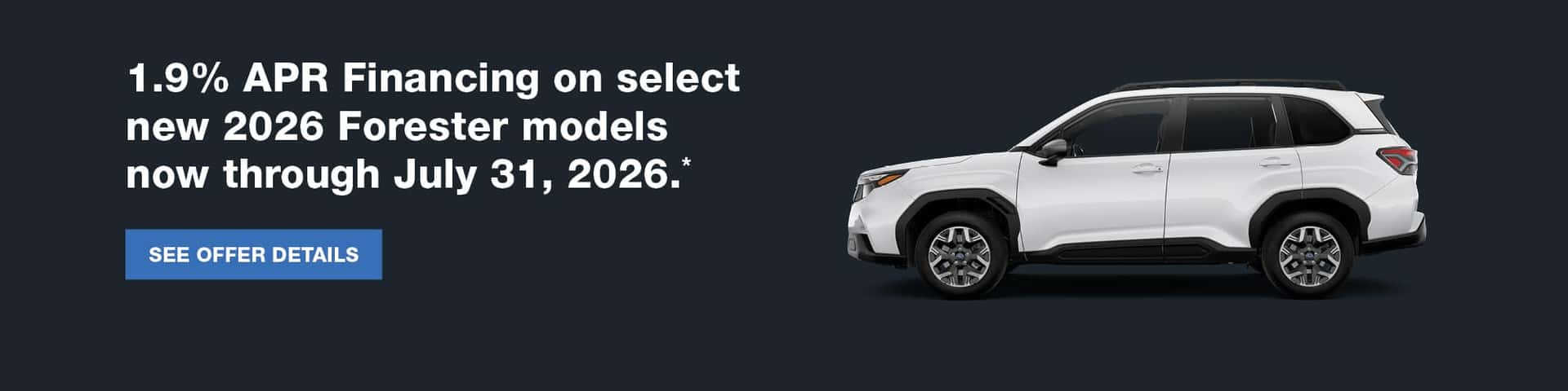 2026 Forester APR Offer - Parker Subaru